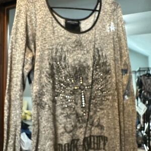 Rock & Republic Silver Sequin Blouse